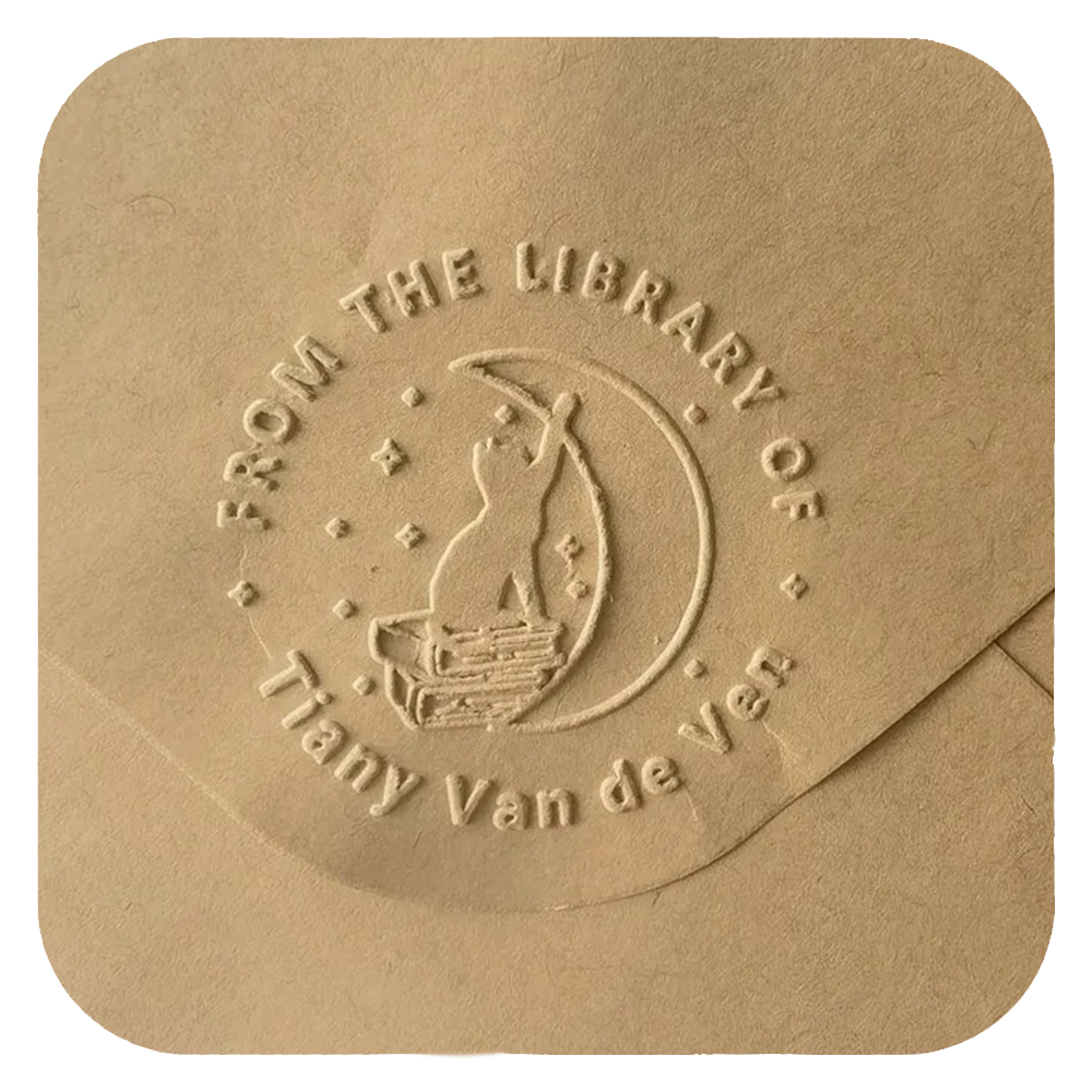 Personalized Book Stamp for Custom Library - Customizable Book Stamper with Durable Ink for Book Lovers 12