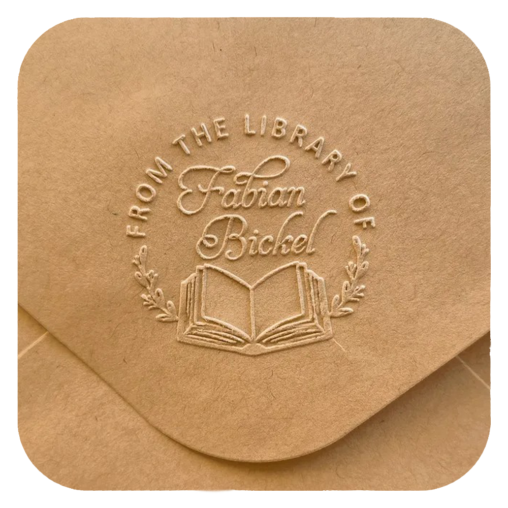 Personalized Book Stamp for Custom Library - Customizable Book Stamper with Durable Ink for Book Lovers 4