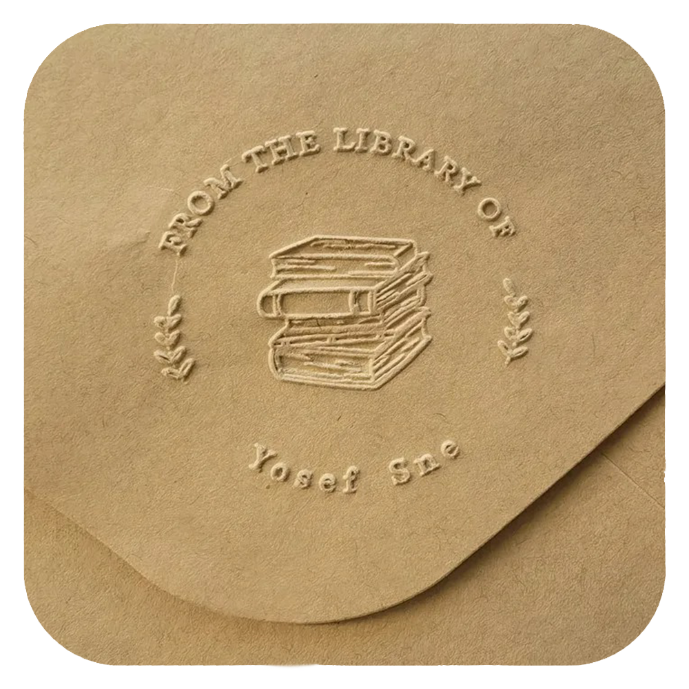 Personalized Book Stamp for Custom Library - Customizable Book Stamper with Durable Ink for Book Lovers 9
