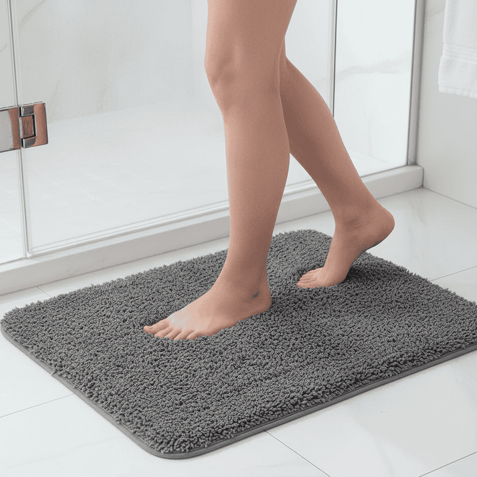 Plush Non-Slip Bath Rug – Soft Microfiber Bathroom Mat for Ultimate Comfort and Absorbency, 50 x 80 cm 7