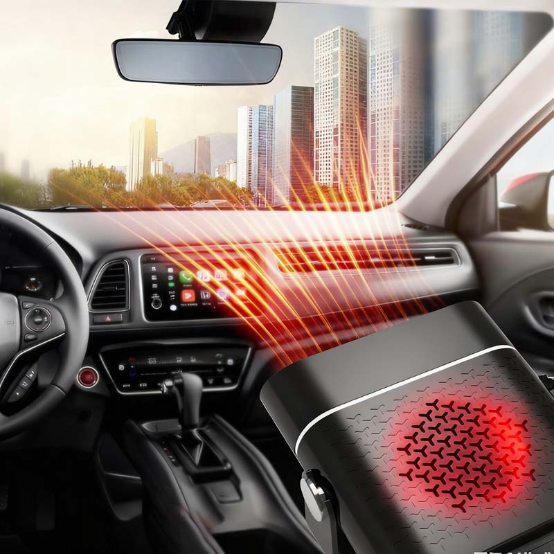 Portable 12V Car Heater with Fast Heating and 2-in-1 Fan Functionality – 360-Degree Rotating Auto Heater for Winter Comfort 2