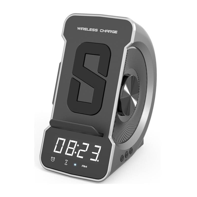 Portable Bluetooth Speaker Alarm Clock with Wireless Charging – Compact Design for Home and Travel 4