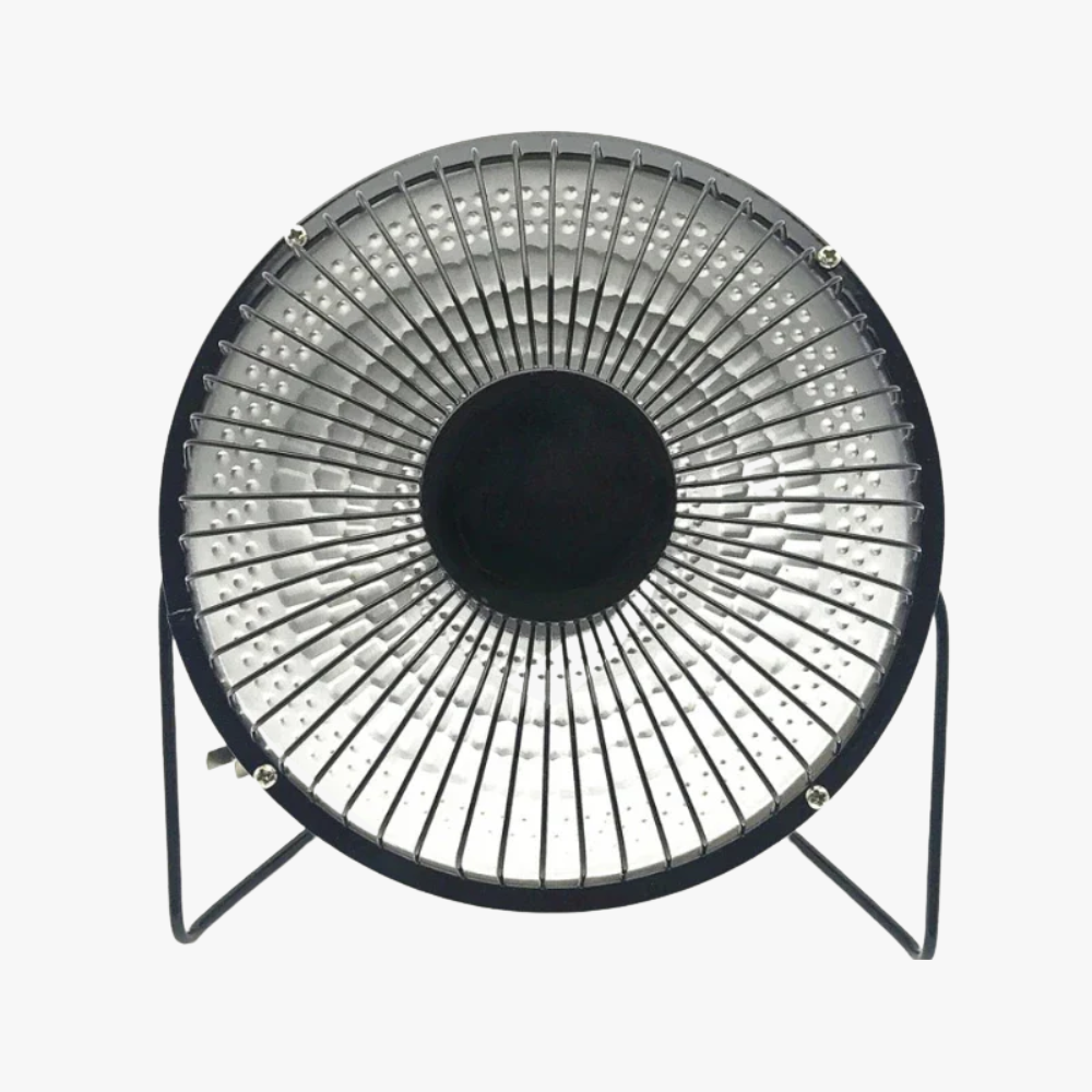 black heater on a white background