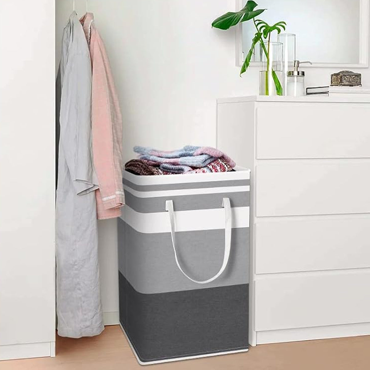 Portable Waterproof Laundry Hamper – Collapsible Foldable Design for Easy Storage, Lightweight and Space-Saving 2