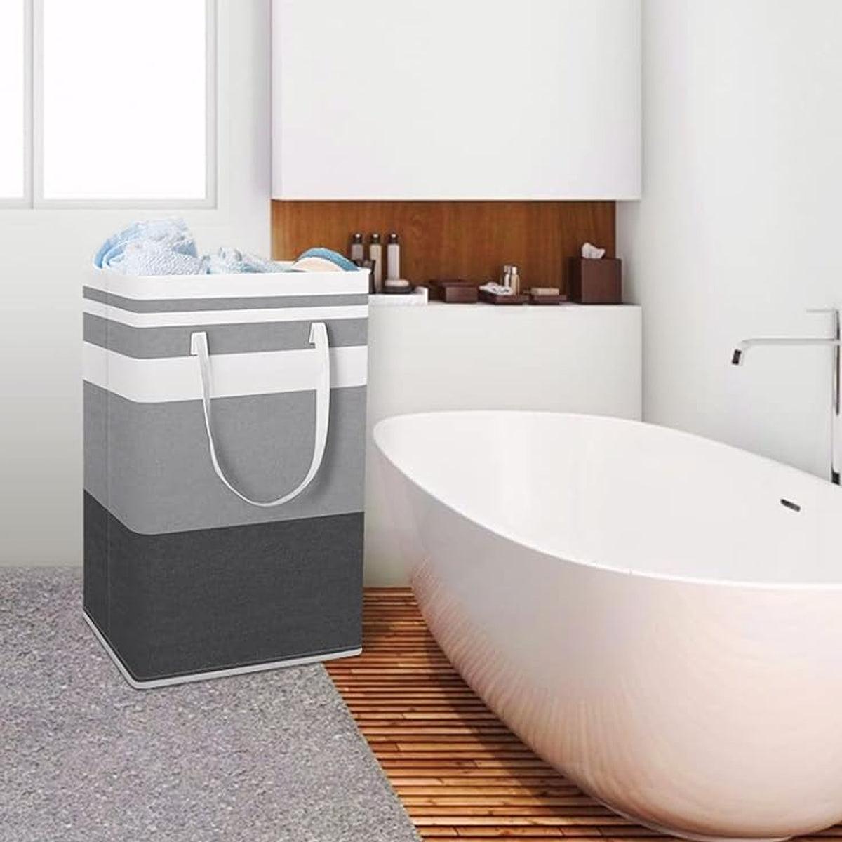 Portable Waterproof Laundry Hamper – Collapsible Foldable Design for Easy Storage, Lightweight and Space-Saving 4