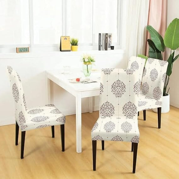 Premium Stretch Dining Chair Covers – Elastic Fit for Most Chairs, Machine Washable, Protects from Stains and Wear 9