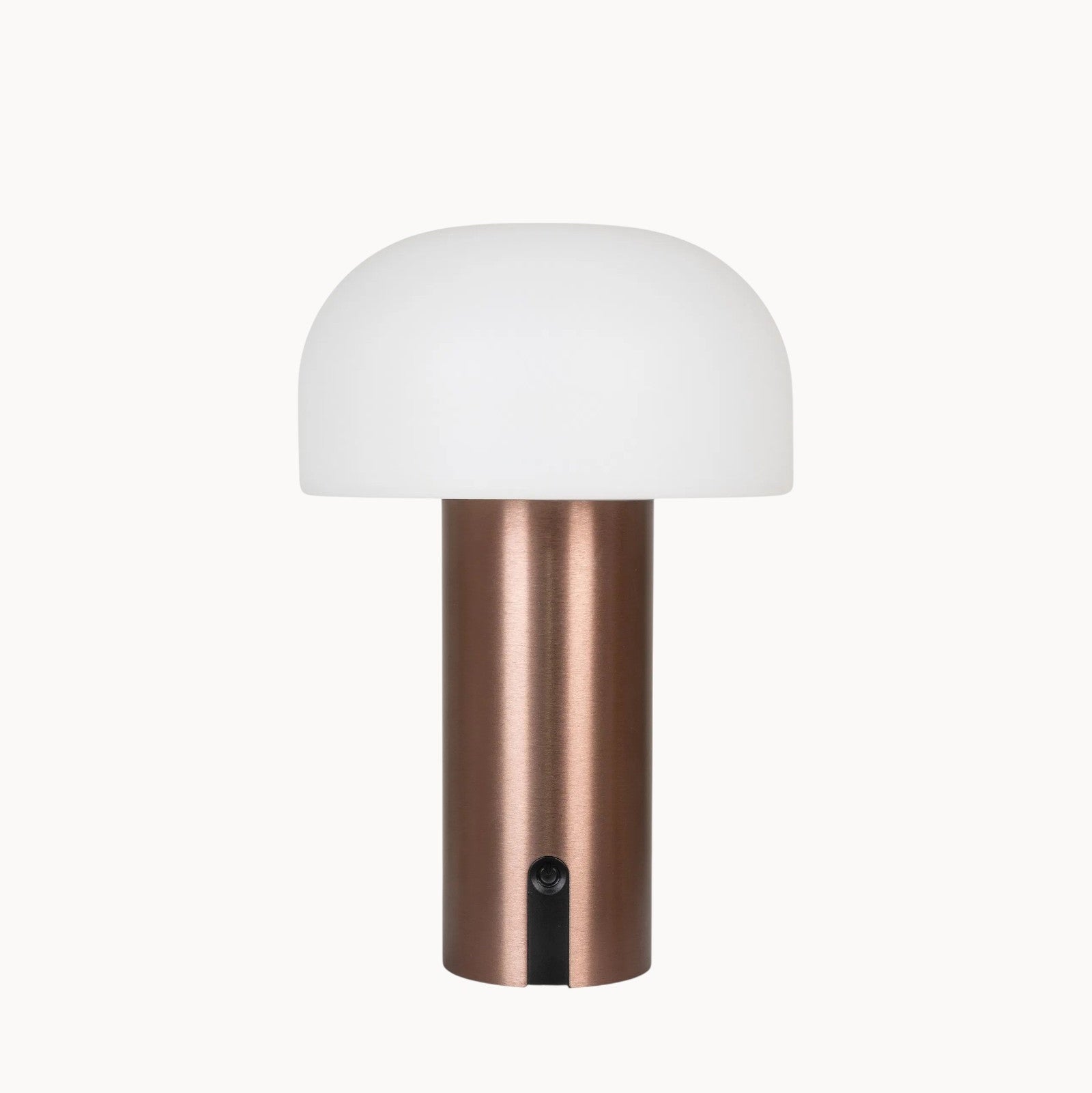 Rechargeable LED Table Lamp – Modern White and Copper Design, Cordless Compact Bedside or Desk Lamp for Stylish Lighting 0