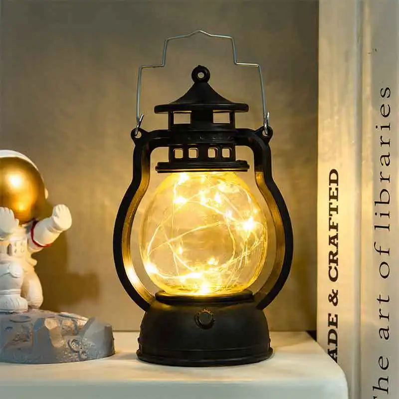 Retro LED Lantern Candle Holder – Battery Operated Decorative Light for Home, Events, and Romantic Settings 0
