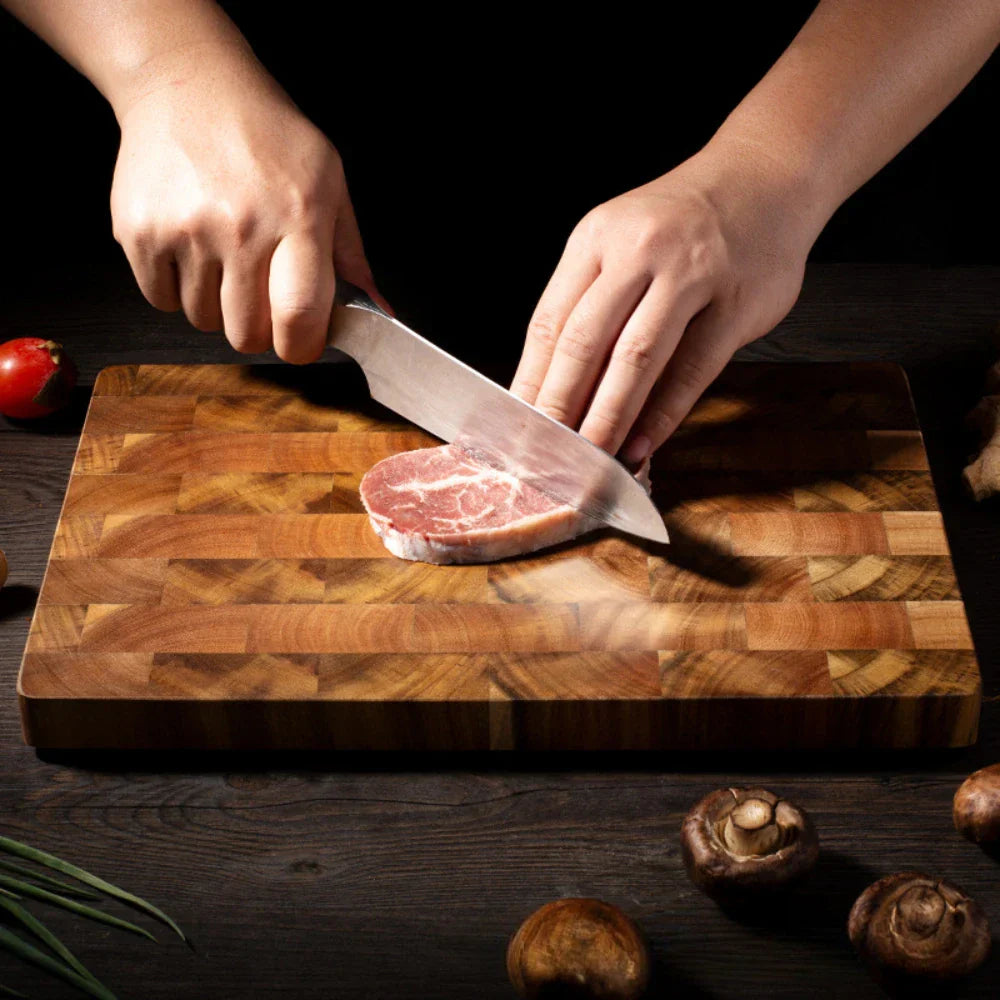 Reversible Acacia Wood Cutting Board – Durable Antibacterial Wooden Chopping Board for Food Preparation, 22 × 32 cm 2