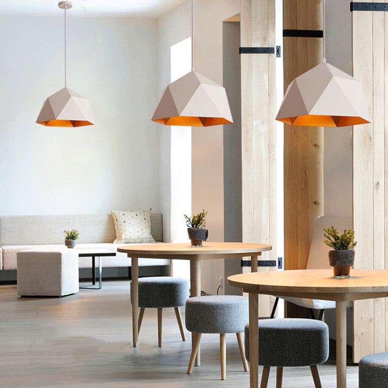 Scandinavian Geometric Pendant Light – Adjustable Iron Hanging Light for Kitchen and Dining Room 4