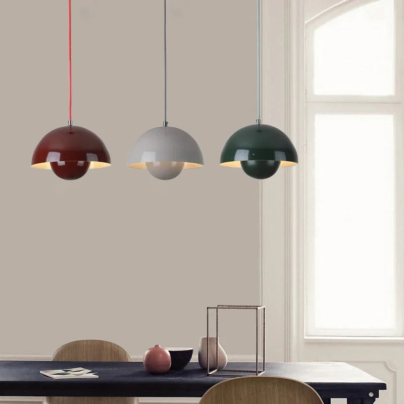 Scandinavian Semicircular Ceiling Light Fixture with Adjustable Cable and Dimmable LED – Modern Multi-Colored Design 4