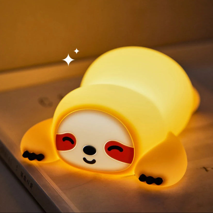 Silicone Sloth Night Light with Touch Control – Portable LED Lamp for Kids and Adults, 3 Brightness Levels, Rechargeable Battery 0