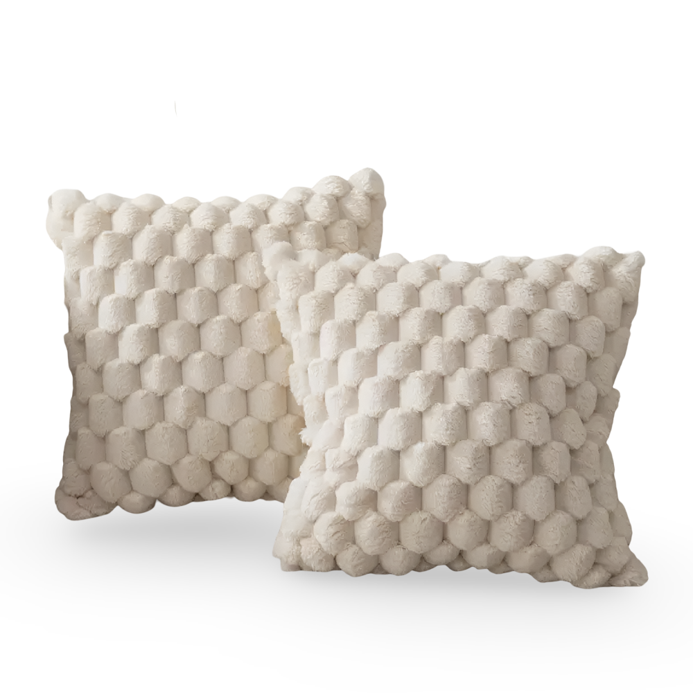 Soft Fluffy Cushion Cover 50 cm x 50 cm – Cozy Decorative Pillow with Patterned Design for Home Décor 0