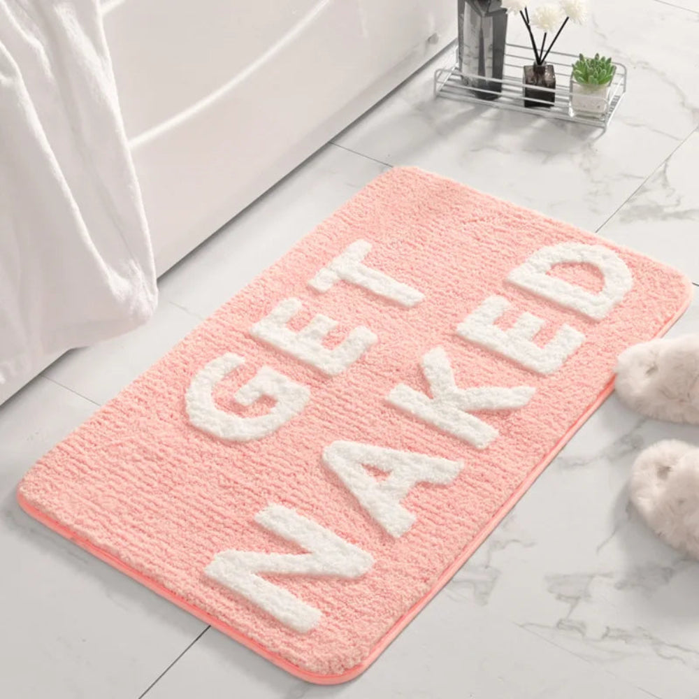 Soft Microfiber Non-Slip Bath Mat – Absorbent Bathroom Rug with Bold Lettering, Machine Washable, 50x80 cm, Ideal for Shower Use 9