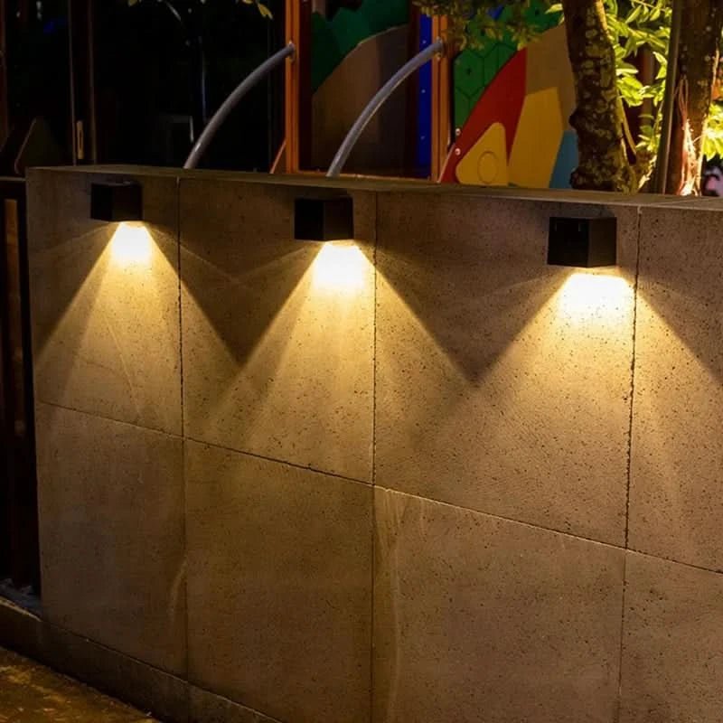 Solar LED Outdoor Wall Light – Weatherproof Eco-Friendly Garden Lighting with Modern Design 1