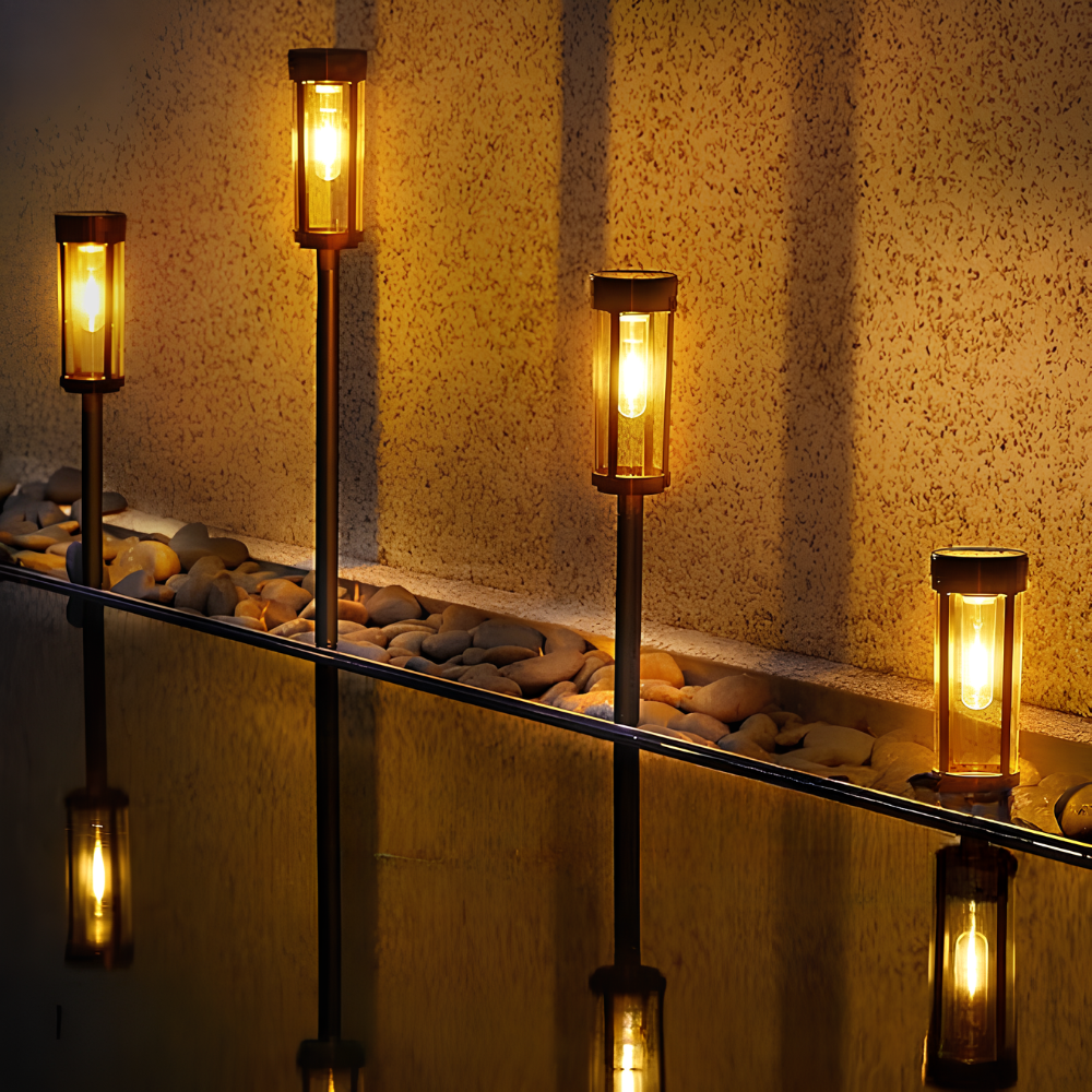 Solar Pathway Lights - Weatherproof LED Outdoor Garden Path Lights for Walkways, Auto On/Off, Warm White Illumination 0