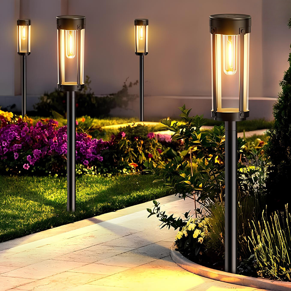 Solar Pathway Lights - Weatherproof LED Outdoor Garden Path Lights for Walkways, Auto On/Off, Warm White Illumination 2