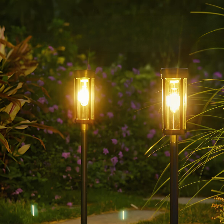 Solar Pathway Lights - Weatherproof LED Outdoor Garden Path Lights for Walkways, Auto On/Off, Warm White Illumination 5