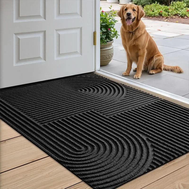 Stylish Absorbent Doormat with Curved Design – Non-Slip Front Door Mat for Elegant Indoor and Outdoor Use 2