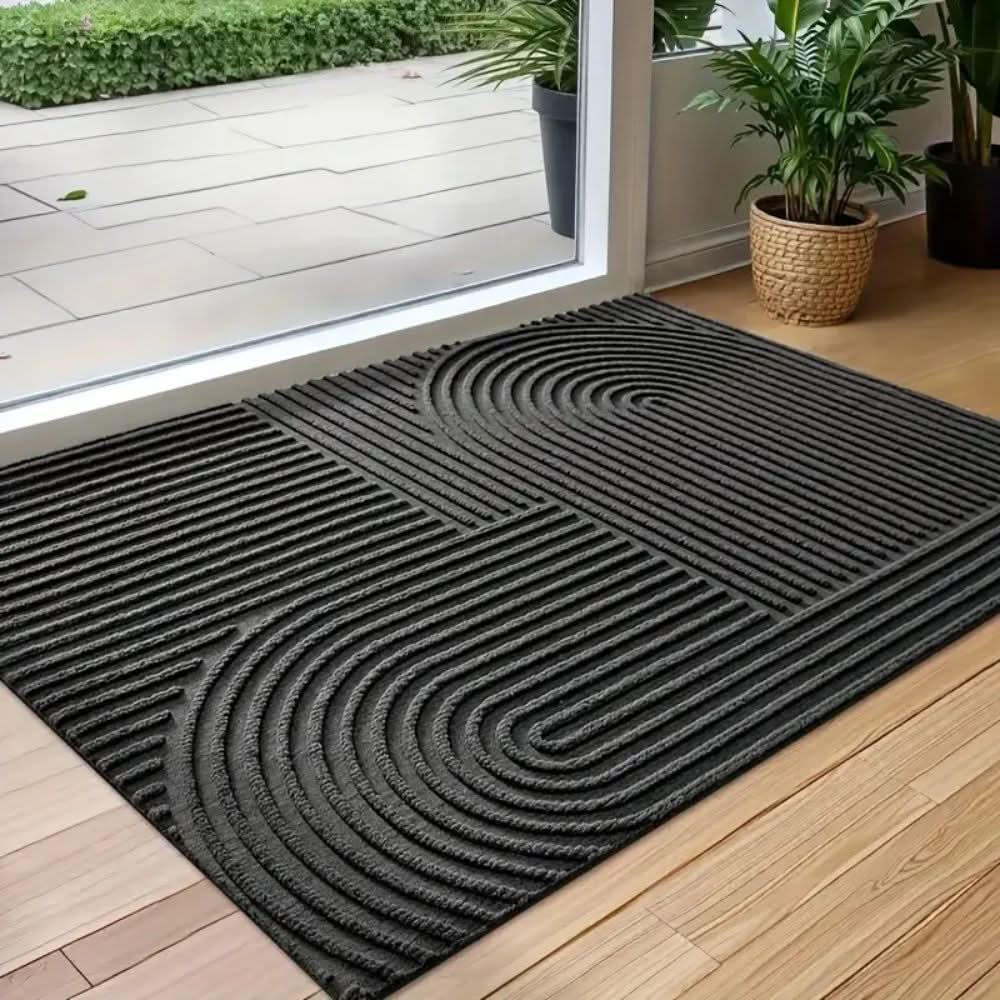 Stylish Absorbent Doormat with Curved Design – Non-Slip Front Door Mat for Elegant Indoor and Outdoor Use 5