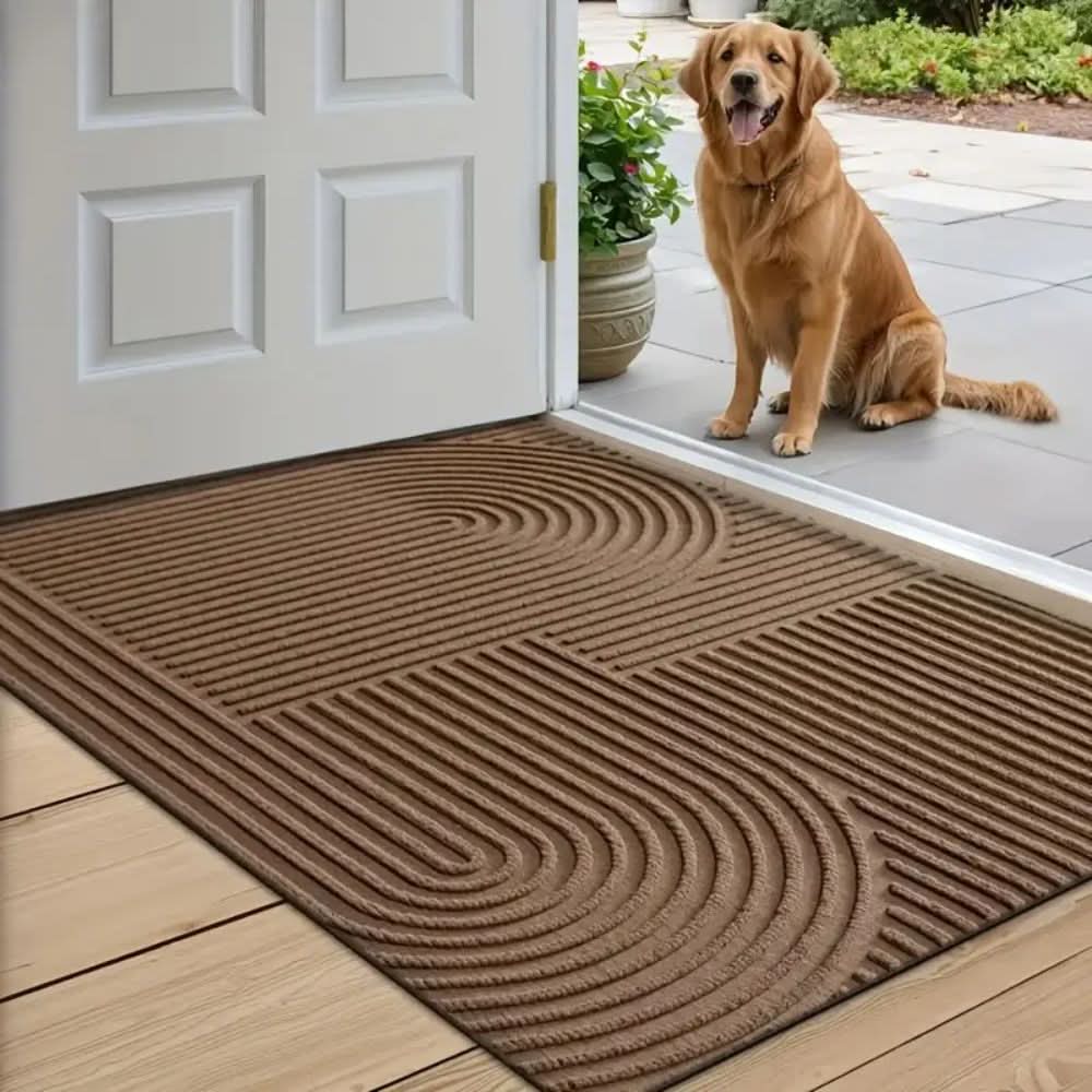 Stylish Absorbent Doormat with Curved Design – Non-Slip Front Door Mat for Elegant Indoor and Outdoor Use 7
