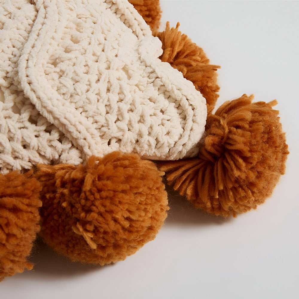 Stylish Knitted Tassel Cushion Cover – Soft Cotton Decorative Pillow Case 45x45 cm for Home Decor 5