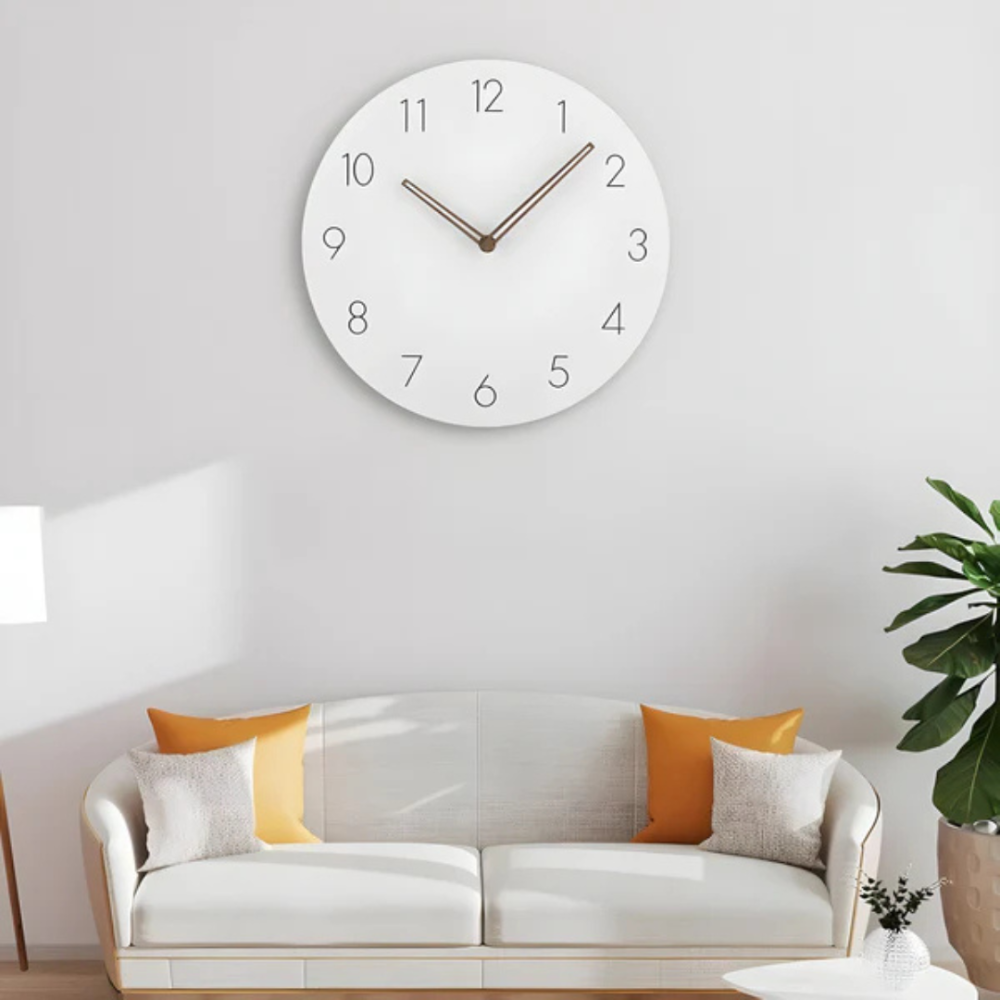 Stylish Wooden Wall Clock - Modern Minimalist Design for Home Decor - Silent Quartz Movement, 30x30cm 3