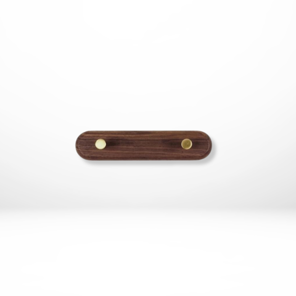 Stylish Wooden Wall Hooks with Brass Accents – Coat Hooks for Wall, Space-Saving Organizer for Coats, Keys, and Bags 8