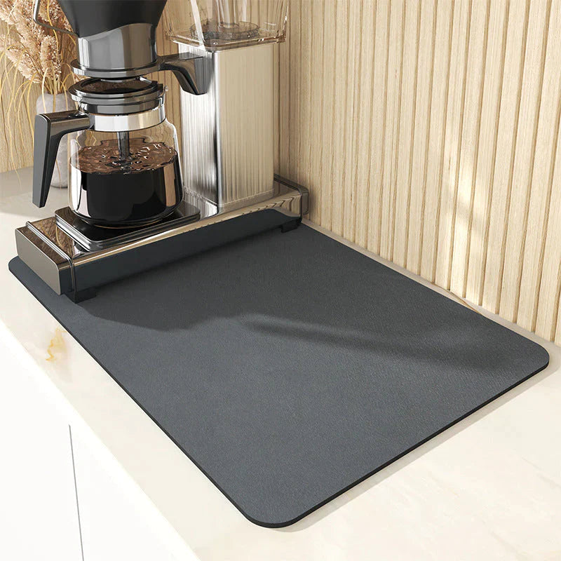 Super Absorbent Kitchen Mat - Durable PVC Dish Drying Mat for Clean Work Surfaces 0