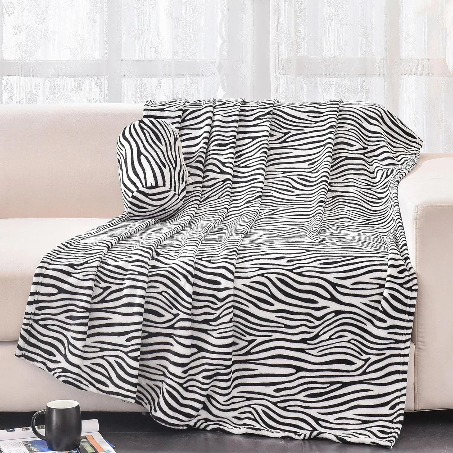 Super Soft Leopard Print Fleece Blanket – Cozy Fluffy Throw for Sofa and Bed, Lint-Resistant Flannel Material 4