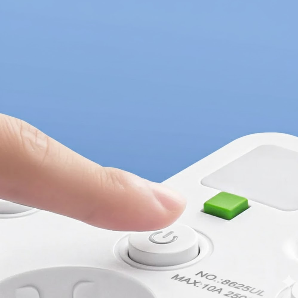 Surge Protector Power Strip with 4 Sockets, 2 USB Ports & Type-C – 2500W Power Surge Strip with Child Safety Lock 5