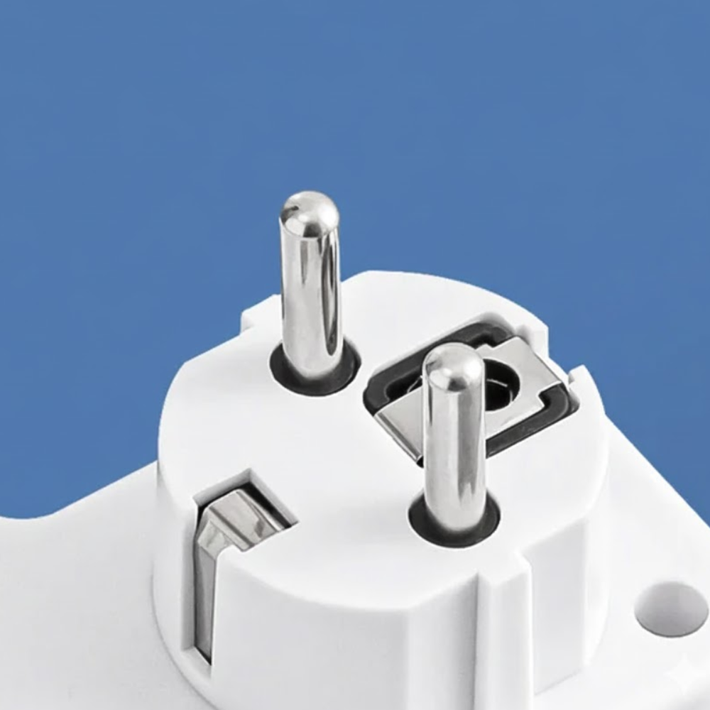 Surge Protector Power Strip with 4 Sockets, 2 USB Ports & Type-C – 2500W Power Surge Strip with Child Safety Lock