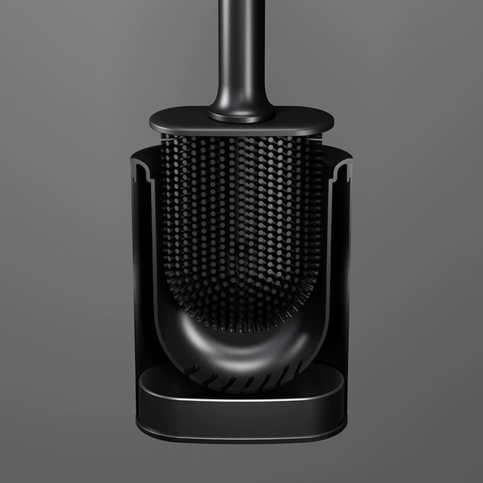 Toilet Brush with Ergonomic Handle and Durable Bristles – Compact Bathroom Cleaning Tool with Holder 2