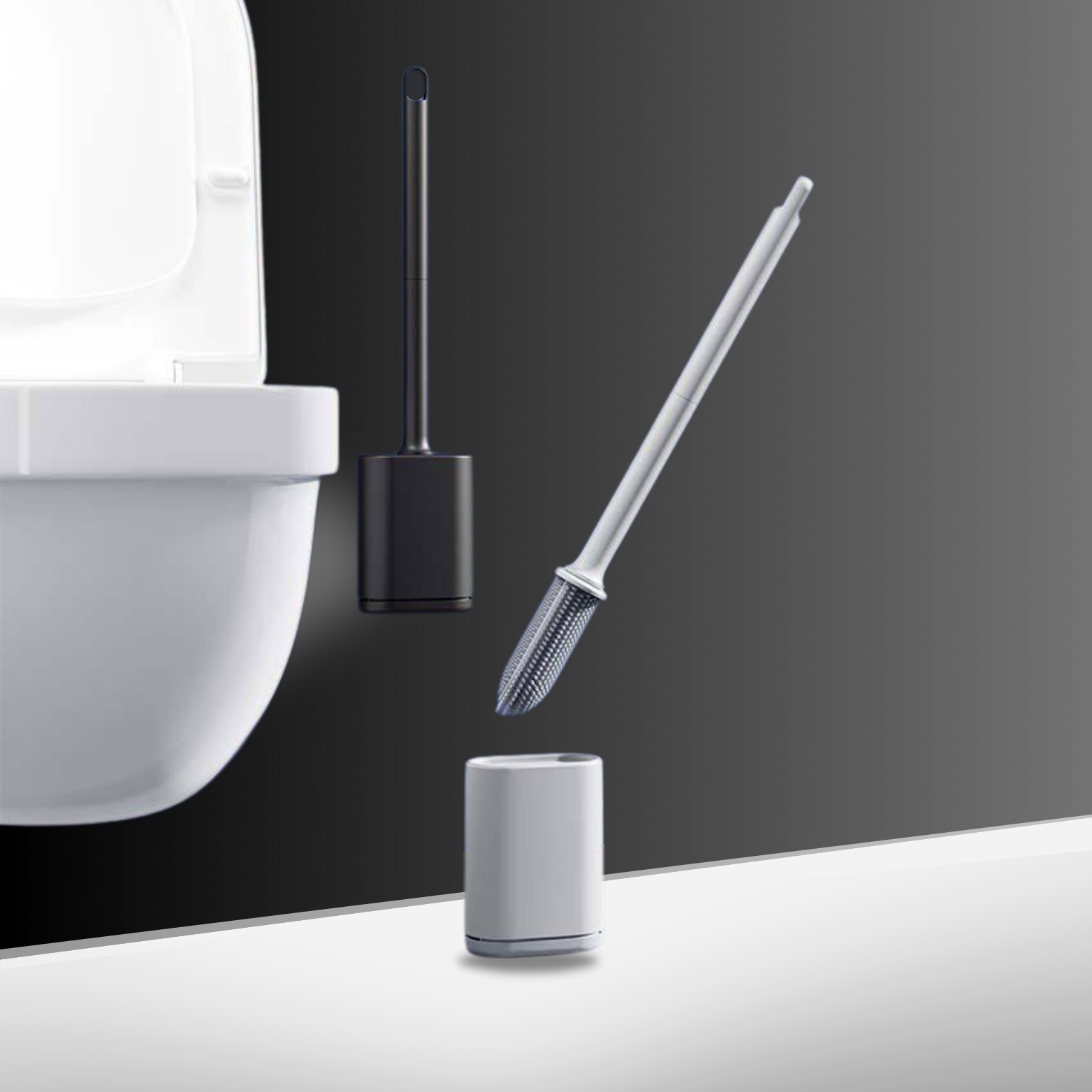 Toilet Brush with Ergonomic Handle and Durable Bristles – Compact Bathroom Cleaning Tool with Holder 6