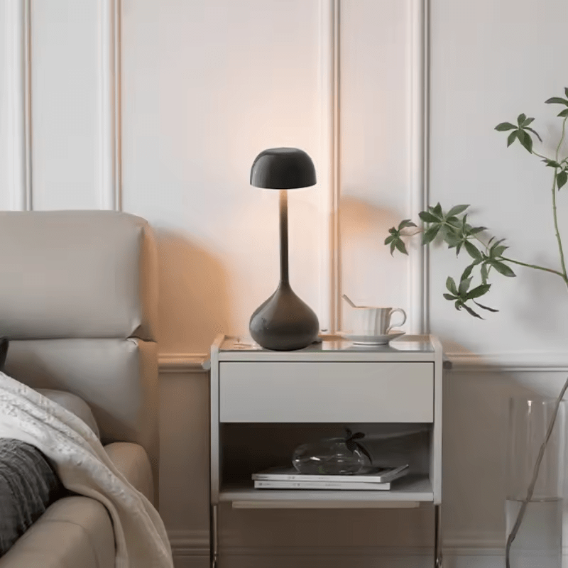 Touch-Sensitive LED Lamp with Adjustable Brightness – Modern Wireless Design in White, Orange, Matte Gray, and Gray 2