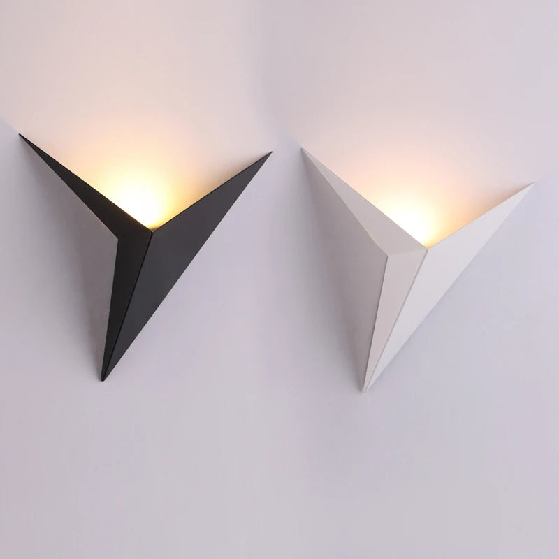 Triangular LED Wall Light – Nordic Design Aluminum Wall Lamp for Living Room, Hallway, Bedroom, Warm & Cool White Options 2