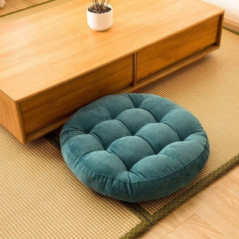 Tufted Corduroy Floor Cushion – 10cm Thick Indoor and Outdoor Floor Pillow for Ultimate Comfort and Versatile Use 0