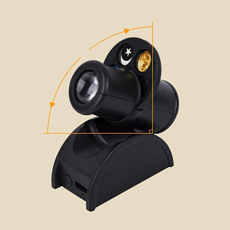 USB Rechargeable LED Night Light Projector with Interchangeable Discs – Star and Moon Projection for Soothing Atmosphere 5