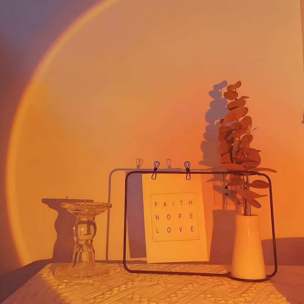 USB Sunset Projector LED Lamp with 360° Rotation – Adjustable Mood Lighting for Dreamy Ambience 3