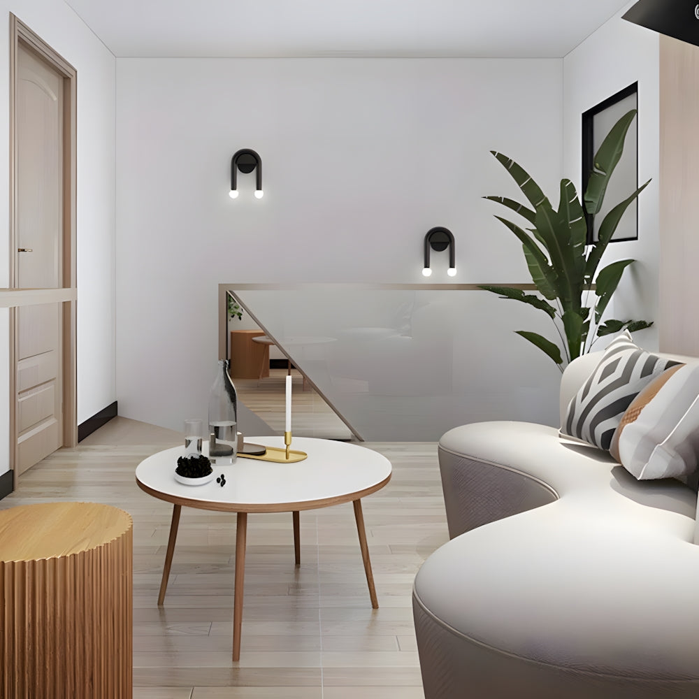 Ultra-Modern Double Light Wall Sconce – Arched Metal Wall Lamp for Stylish Indoor Lighting 6