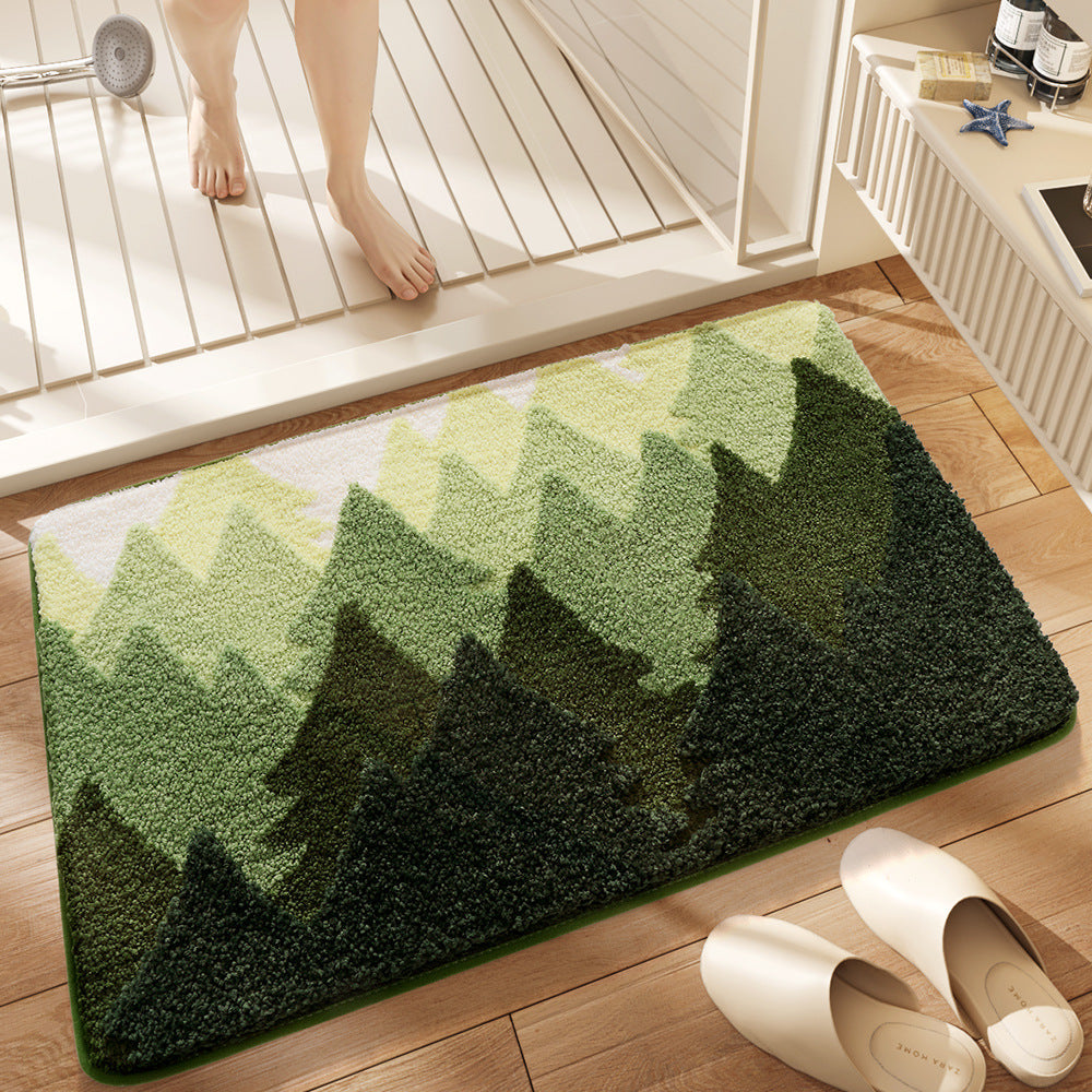 Ultra-Plush Nature-Inspired Rug with Non-Slip Backing – Soft Microfiber for Bedrooms and Bathrooms, Available in Medium and Large Sizes 4