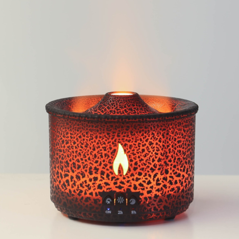 Ultrasonic Cool Mist Humidifier with Volcano Design and 7-Color LED Light – Aromatherapy Diffuser for Bedroom 0