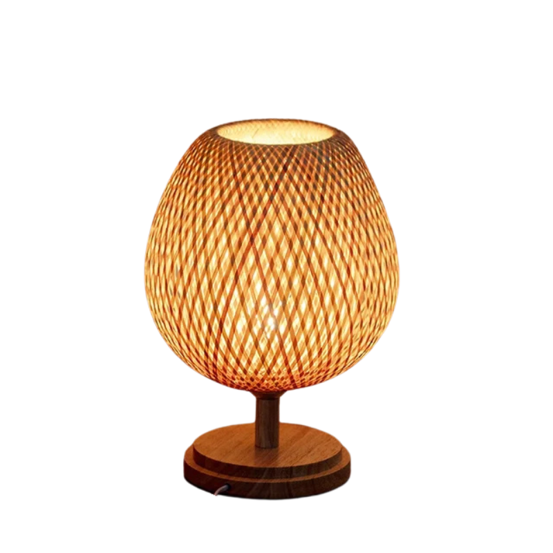 Vintage Bamboo Table Lamp for Living Room and Bedroom – Elegant Natural Design for Cozy Atmosphere 0