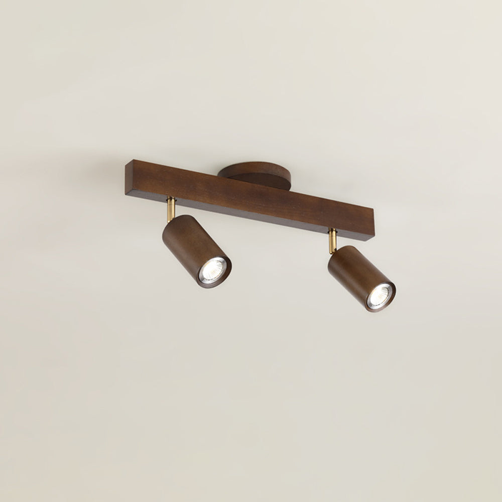 Vintage Wood LED Ceiling Light Fixture – Versatile Indoor Track Lighting for Dining Room, Living Room, or Bedroom 5