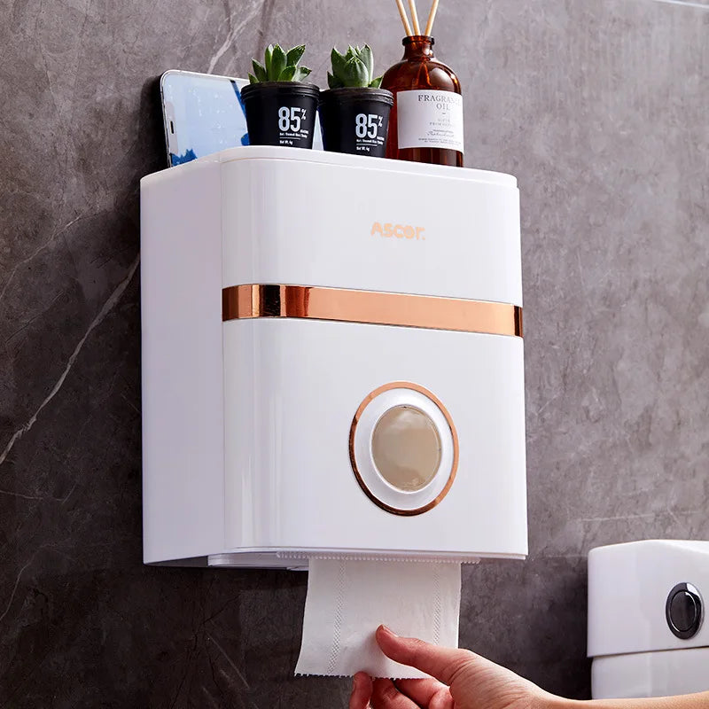 Wall-Mounted Bathroom Organizer for Efficient Storage – Stylish Shower Storage Solution to Maximize Space 0