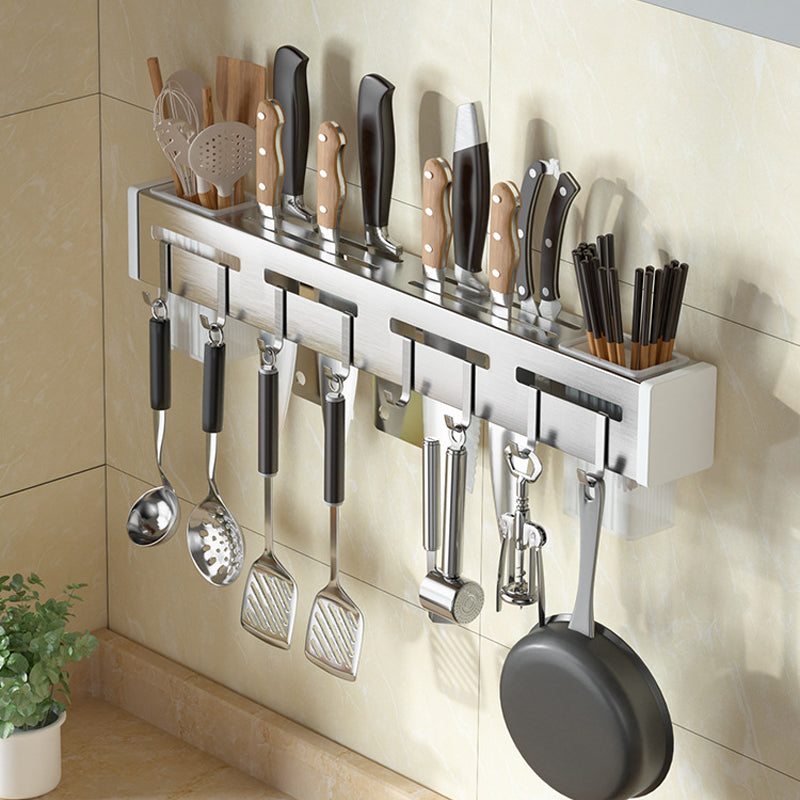 Wall-Mounted Stainless Steel Knife Holder – Space-Saving Kitchen Organizer for Efficient Storage 1