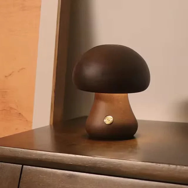 Warm LED Mushroom Night Light with Touch Sensor and Adjustable Brightness – Unique Home Decor for Cozy Ambiance 0
