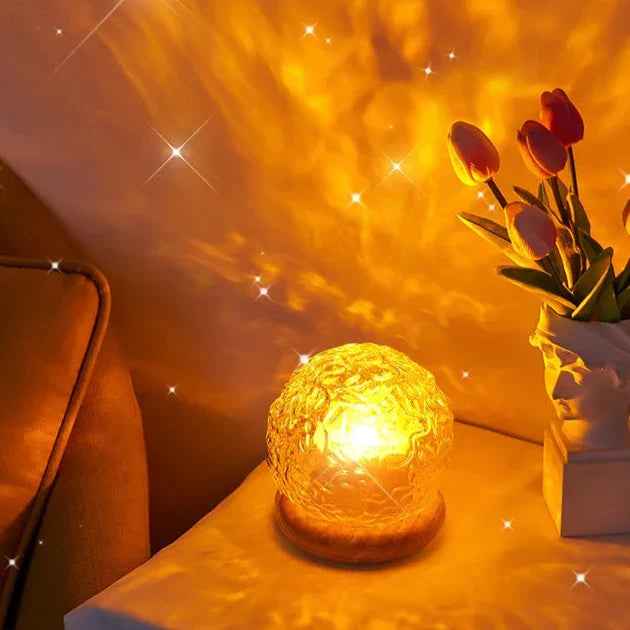 Water Wave Projector Lamp with Remote Control – Calming Ocean Wave Lighting for Relaxation and Sleep Enhancement 0