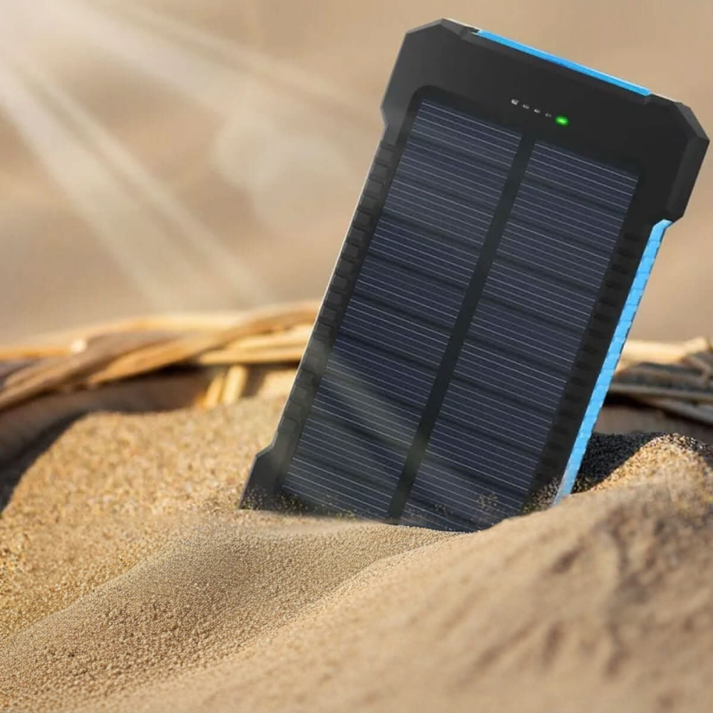 Waterproof Solar Power Bank 30000mAh with Dual USB Ports – Portable Charger for Outdoor Use 5