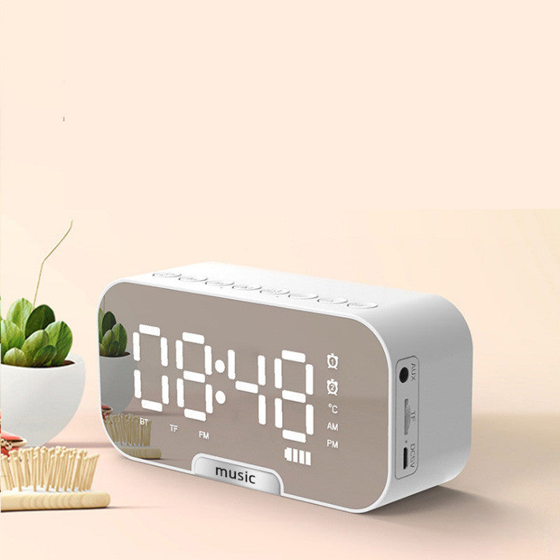 Digital clock with LED display on a light background